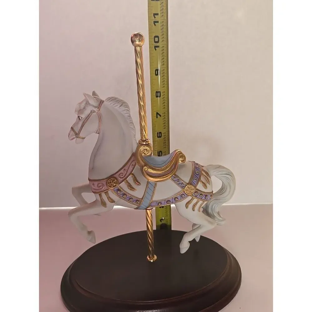 1987 The Franklin Mint Carrousel Magic Horse Figurine By Lynn Lupetti - Picture 14 of 16